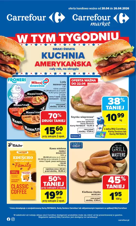 Katalog Carrefour Market | Gazetka Carrefour Market od poniedziałku | 2026-04-19T00:00:00.000Z - 2026-04-26T00:00:00.000Z