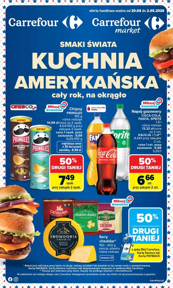 Katalog Carrefour | Gazetka Kuchnia amerykańska | 2026-04-19T00:00:00.000Z - 2026-05-02T00:00:00.000Z