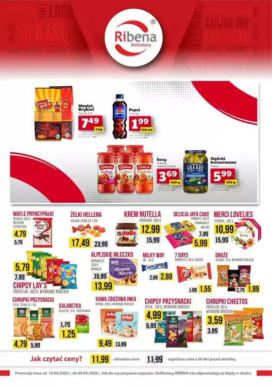 Katalog Delikatesy Ribena w: Biała Podlaska | Delikatesy Ribena gazetka | 2026-04-14T00:00:00.000Z - 2026-05-04T00:00:00.000Z
