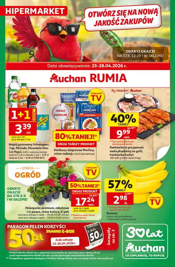Katalog Auchan w: Zielona Góra | Gazetka Hipermarket Auchan Rumia | 2026-04-23T00:00:00.000Z - 2026-04-28T00:00:00.000Z