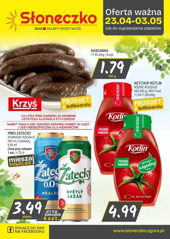 Katalog Słoneczko w: Rudzica | Sloneczko gazetka | 2026-04-23T00:00:00.000Z - 2026-05-03T00:00:00.000Z