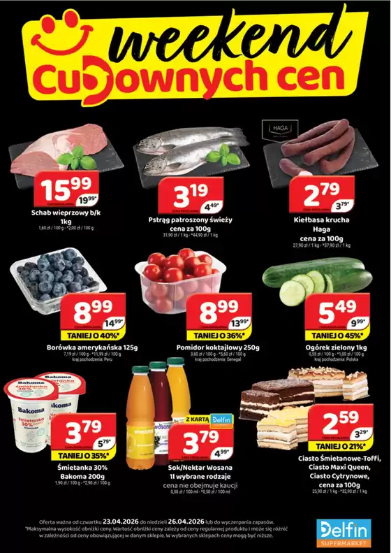 Katalog Delfin w: Rudzica | Atrakcyjne oferty specjalne dla wszystkich | 2026-04-23T00:00:00.000Z - 2026-04-26T00:00:00.000Z