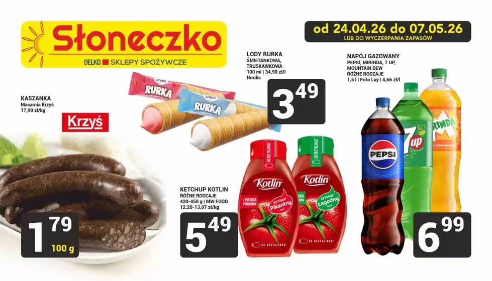Katalog Słoneczko w: Czersk | Ekskluzywne oferty dla naszych klientów | 2026-04-24T00:00:00.000Z - 2026-05-07T00:00:00.000Z