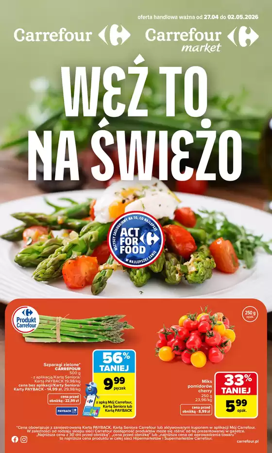 Katalog Carrefour | Gazetka Weźto na świeżo | 2026-04-26T00:00:00.000Z - 2026-05-02T00:00:00.000Z
