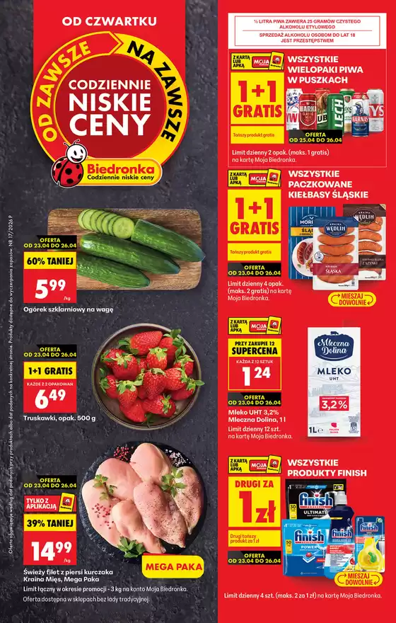 Katalog Biedronka w: Szklarska Poręba | Nasze najlepsze oferty dla Ciebie | 2026-04-23T00:00:00.000Z - 2026-04-26T00:00:00.000Z