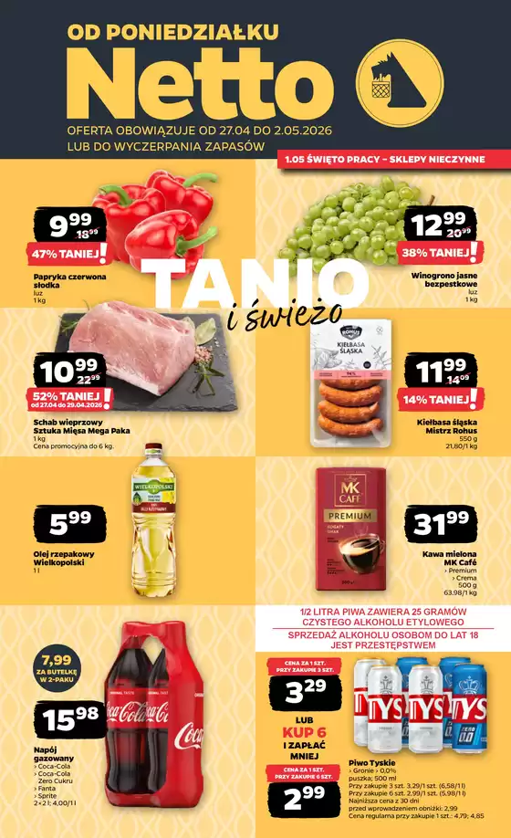 Katalog Netto w: Miastko | Tanio I świeżo | 2026-04-28T00:00:00.000Z - 2026-05-02T00:00:00.000Z