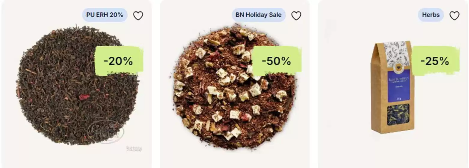 Katalog Czas na herbatę w: Pelplin | - 50 %  | 2026-04-28T00:00:00.000Z - 2026-05-12T00:00:00.000Z