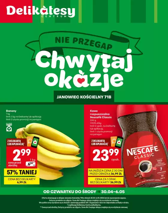 Katalog Delikatesy Centrum | Świetne rabaty na wybrane produkty | 2026-04-30T00:00:00.000Z - 2026-05-06T00:00:00.000Z