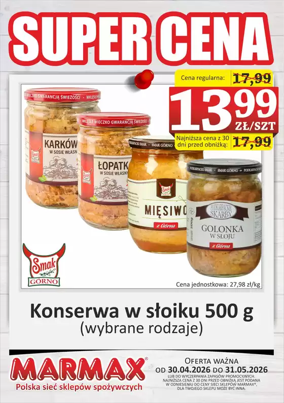 Katalog Marmax w: Turek | Super cena  | 2026-04-30T00:00:00.000Z - 2026-05-31T00:00:00.000Z