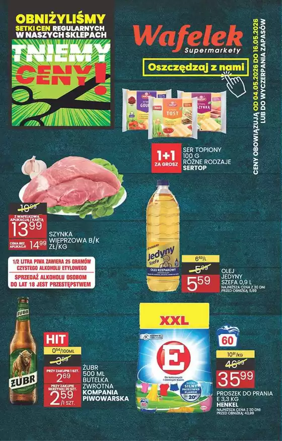 Katalog Wafelek | Najlepsze oferty dla oszczędnych | 2026-05-04T00:00:00.000Z - 2026-05-16T00:00:00.000Z
