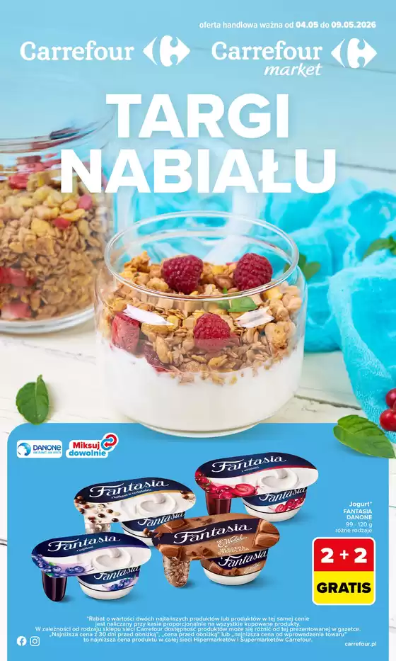 Katalog Carrefour w: Jabłonka | Gzetka Targi nabiału | 2026-05-03T00:00:00.000Z - 2026-05-09T00:00:00.000Z