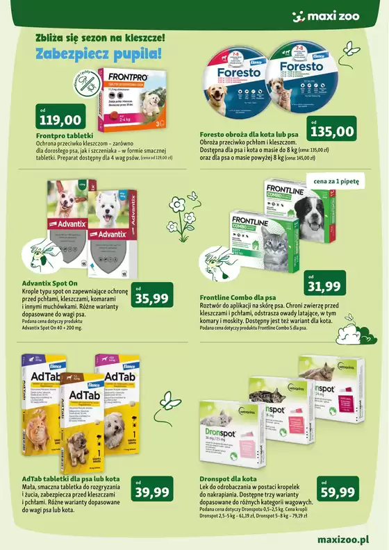 Katalog Maxi Zoo | Zbliża się sezon na kleszcze! Zabezpiecz pupila! | 2026-05-04T00:00:00.000Z - 2026-05-18T00:00:00.000Z