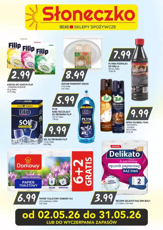 Katalog Słoneczko | Atrakcyjne oferty specjalne dla wszystkich | 2026-05-02T00:00:00.000Z - 2026-05-31T00:00:00.000Z