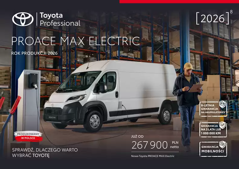 Katalog Toyota w: Kamień Pomorski | Spec nowy proace max ev py26 | 2026-05-09T00:00:00.000Z - 2026-05-23T00:00:00.000Z