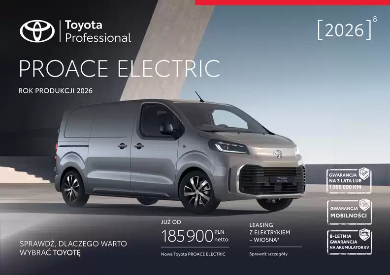 Katalog Toyota w: Kamień Pomorski | Spec nowy proace ev py26 | 2026-05-09T00:00:00.000Z - 2026-05-23T00:00:00.000Z