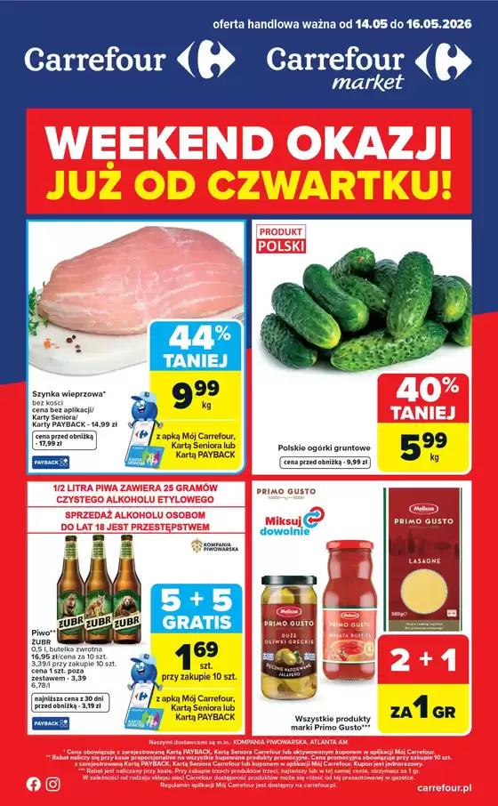 Katalog Carrefour w: Poraj | Gazetka Weekend okazji już od czwartku | 2026-05-13T00:00:00.000Z - 2026-05-16T00:00:00.000Z