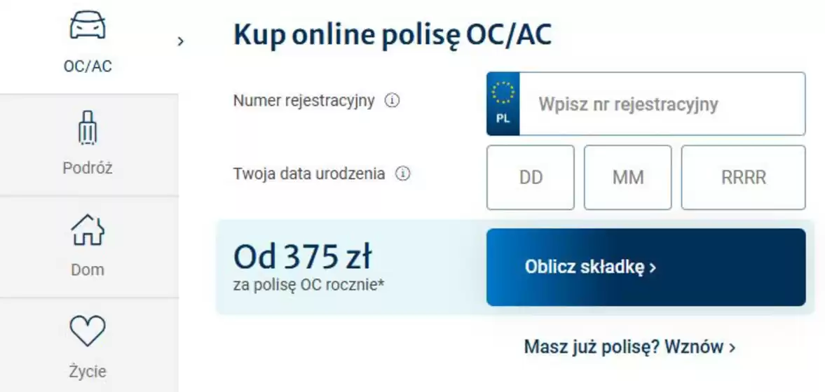 Katalog Warta w: Ruda Śląska | Kup online polisę OC/AC | 2026-05-12T00:00:00.000Z - 2026-05-31T00:00:00.000Z