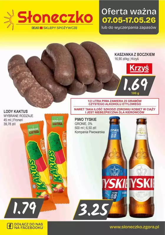 Katalog Słoneczko | Świetna oferta dla wszystkich klientów | 2026-05-07T00:00:00.000Z - 2026-05-17T00:00:00.000Z