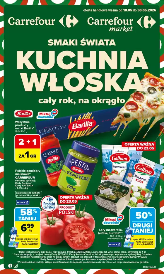 Katalog Carrefour | Gazetka Kuchnia włoska | 2026-05-17T00:00:00.000Z - 2026-05-30T00:00:00.000Z