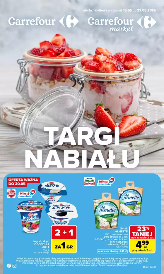 Katalog Carrefour | Gazetka Targi nabiału | 2026-05-17T00:00:00.000Z - 2026-05-23T00:00:00.000Z