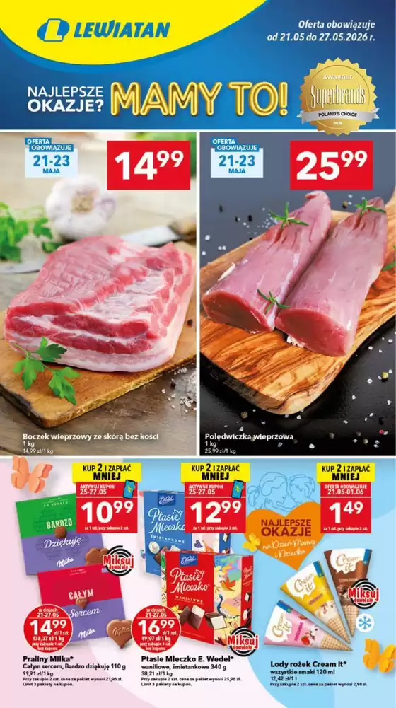 Katalog Lewiatan w: Celestynów | Świetne rabaty na wybrane produkty | 2026-05-21T00:00:00.000Z - 2026-05-27T00:00:00.000Z