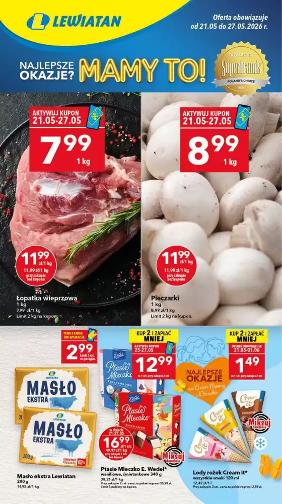 Katalog Lewiatan w: Tarnogród | Najlepsze oferty i rabaty | 2026-05-21T00:00:00.000Z - 2026-05-27T00:00:00.000Z