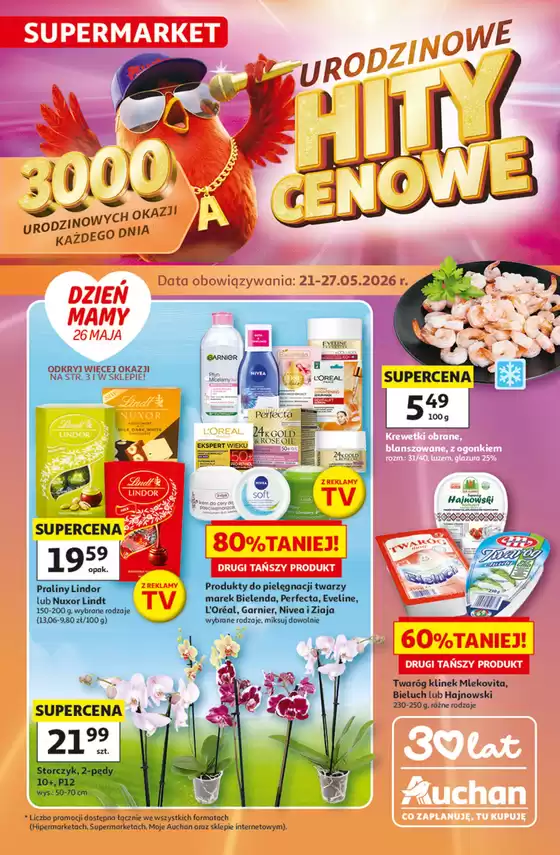Katalog Auchan w: Żory | Gazetka 30 Lat Supermarket Auchan | 2026-05-21T00:00:00.000Z - 2026-05-27T00:00:00.000Z