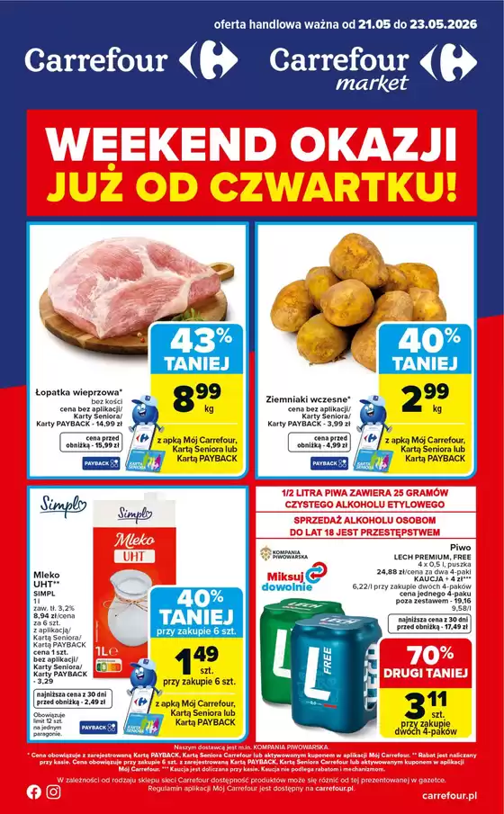 Katalog Carrefour w: Celestynów | Gazetka Weekend okazji już od czwartku | 2026-05-20T00:00:00.000Z - 2026-05-23T00:00:00.000Z