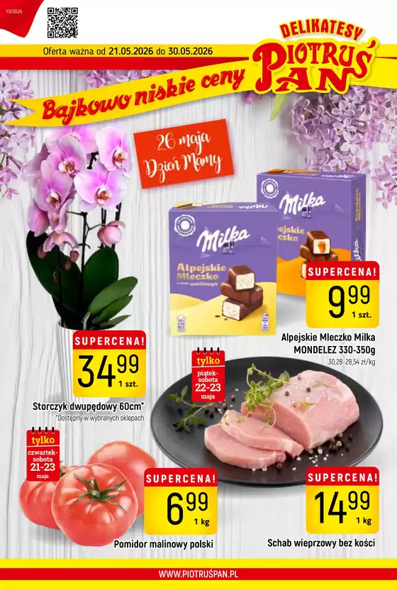 Katalog Delikatesy Piotruś Pan w: Skwierzyna | Bajkowo niskie ceny | 2026-05-21T00:00:00.000Z - 2026-05-30T00:00:00.000Z