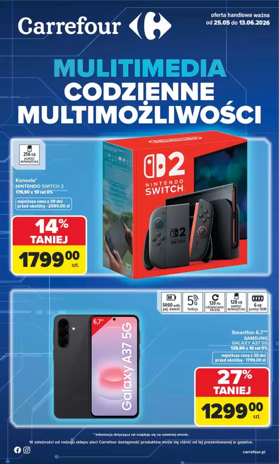 Katalog Carrefour w: Konstancin-Jeziorna | Gazetka Multimedia od poniedziałku | 2026-05-24T00:00:00.000Z - 2026-06-13T00:00:00.000Z