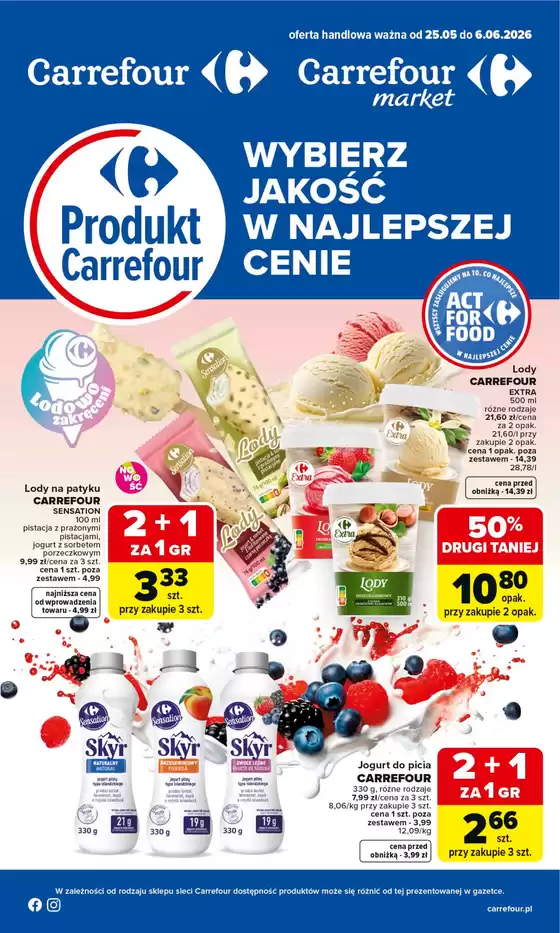 Katalog Carrefour w: Konstancin-Jeziorna | Gazetka Produkt Carrefour od poniedziałku | 2026-05-24T00:00:00.000Z - 2026-06-06T00:00:00.000Z