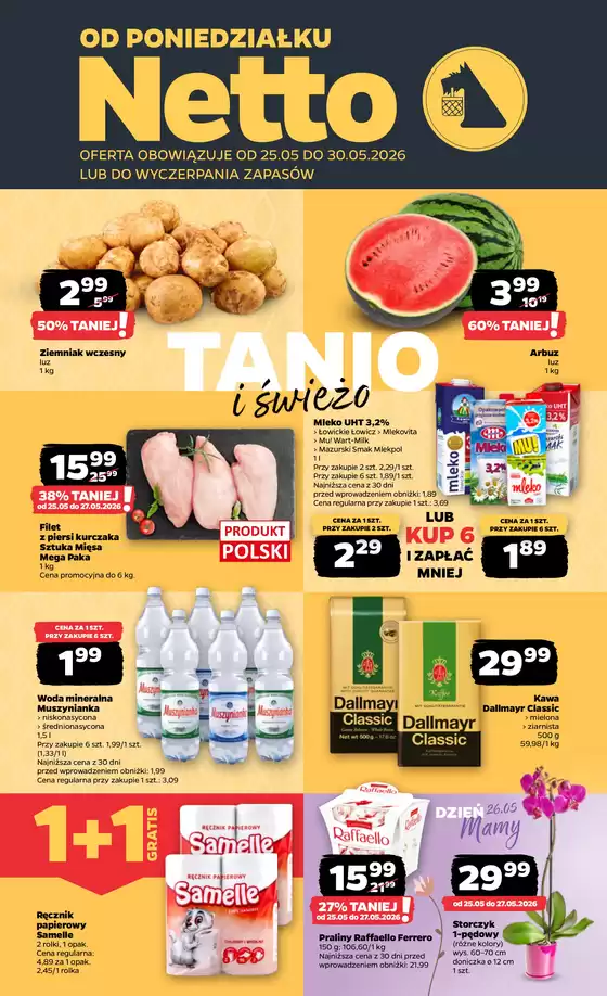 Katalog Netto w: Połaniec | Tanio I świeżo | 2026-05-25T00:00:00.000Z - 2026-05-30T00:00:00.000Z