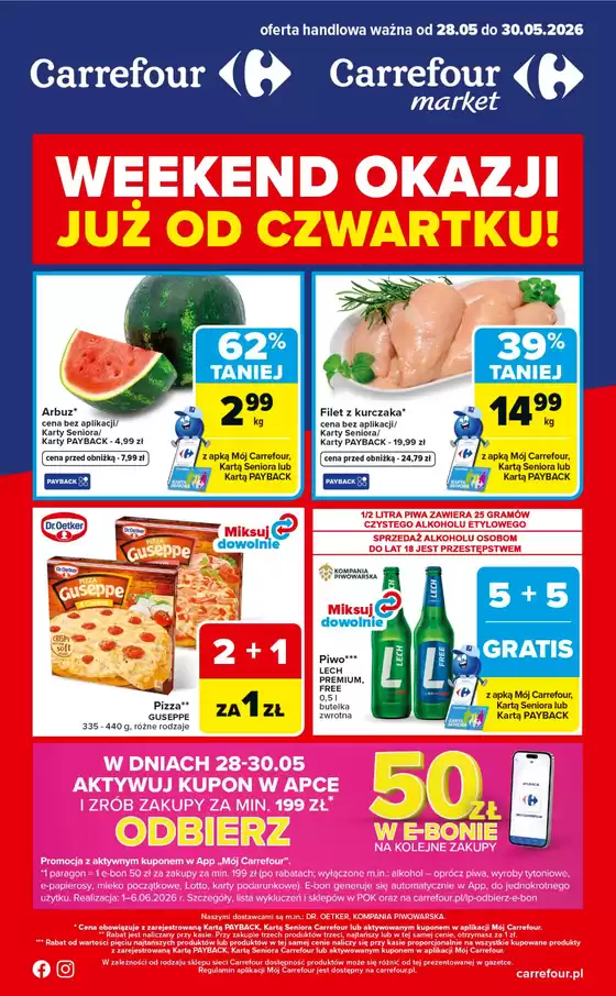 Katalog Carrefour | Gazetka Weekend okazji już od czwartku | 2026-05-27T00:00:00.000Z - 2026-05-30T00:00:00.000Z
