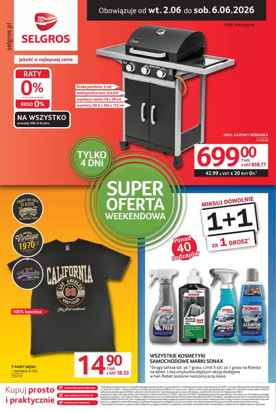 Katalog Selgros | Oferta weekendowa | 2026-06-02T00:00:00.000Z - 2026-06-06T00:00:00.000Z