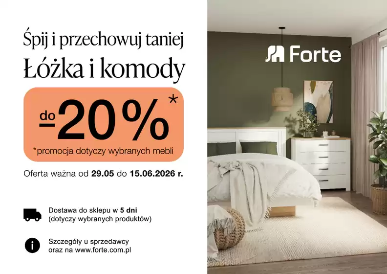 Katalog Forte Meble w: Brzóza Królewska | Rabat do - 50 %  | 2026-06-02T00:00:00.000Z - 2026-06-15T00:00:00.000Z