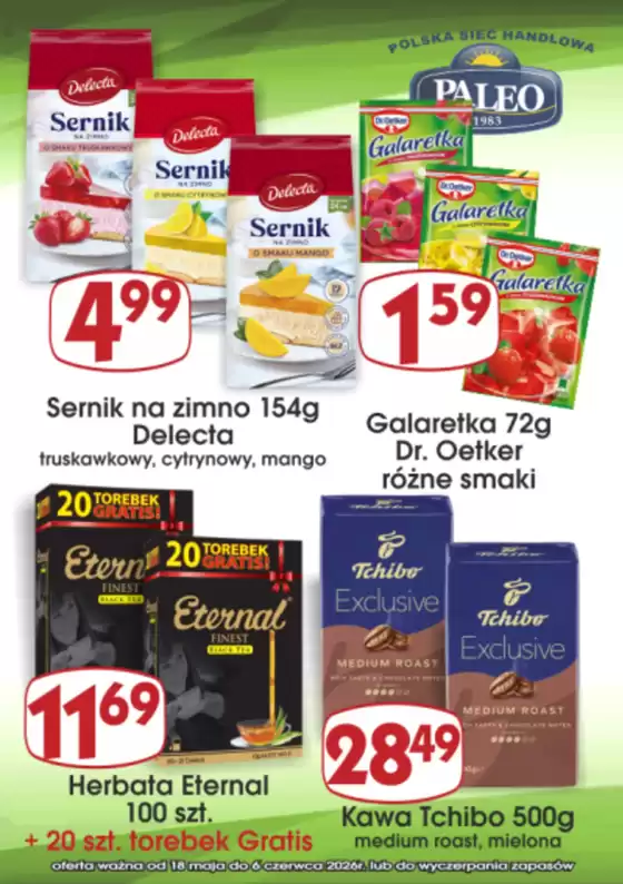 Katalog Delikatesy Paleo w: Żary | Odkryj atrakcyjne oferty | 2026-05-18T00:00:00.000Z - 2026-06-06T00:00:00.000Z
