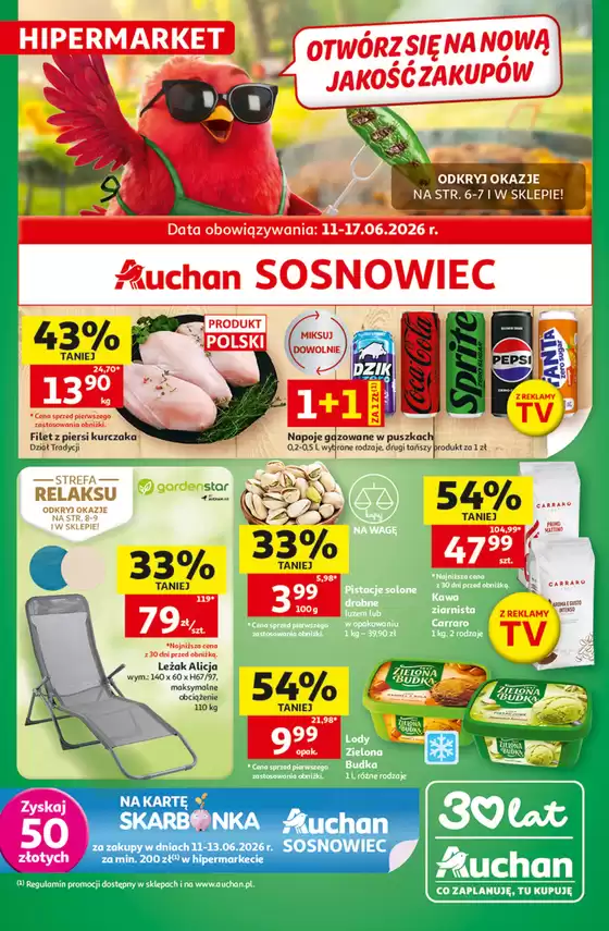 Katalog Auchan | Gazetka Hipermarket Auchan Sosnowiec | 2026-06-11T00:00:00.000Z - 2026-06-17T00:00:00.000Z