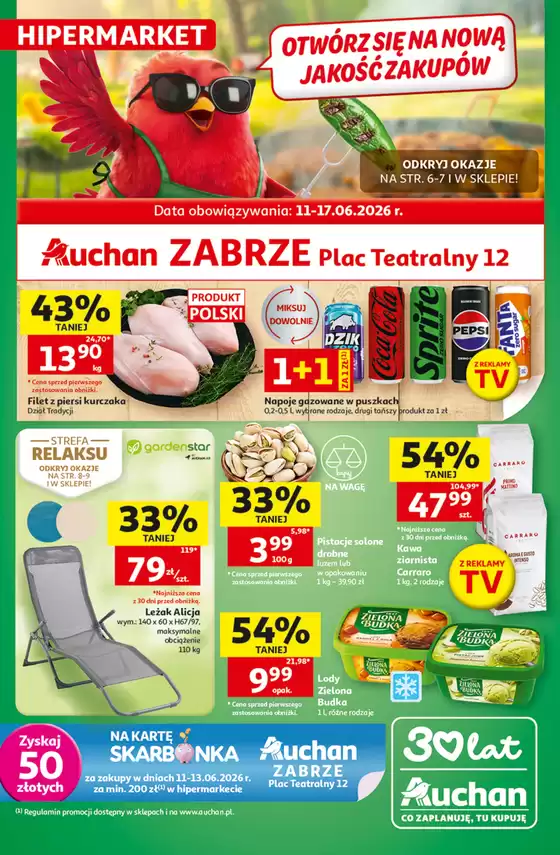 Katalog Auchan | Gazetka Hipermarket Auchan Zabrze | 2026-06-11T00:00:00.000Z - 2026-06-17T00:00:00.000Z