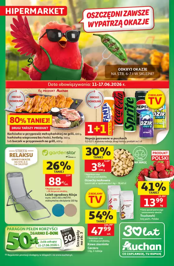 Katalog Auchan | Gazetka 30 Lat Hipermarket Auchan | 2026-06-11T00:00:00.000Z - 2026-06-17T00:00:00.000Z
