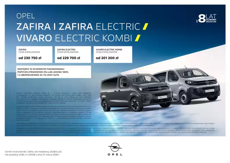 Katalog Opel | Vivaro Electric Kombi & Zafira 2026 | 2026-06-10T00:00:00.000Z - 2027-04-30T00:00:00.000Z