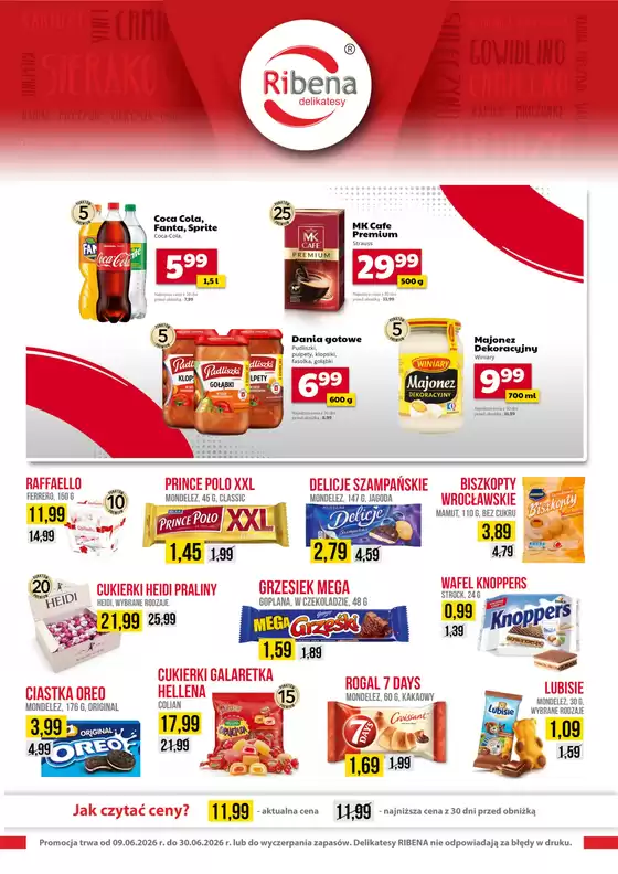 Katalog Delikatesy Ribena w: Mnich | Delikatesy Ribena gazetka | 2026-06-09T00:00:00.000Z - 2026-06-30T00:00:00.000Z