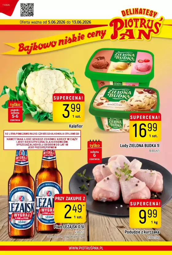 Katalog Delikatesy Piotruś Pan w: Śmigiel | Bajkowo niskie ceny | 2026-06-12T00:00:00.000Z - 2026-06-13T00:00:00.000Z
