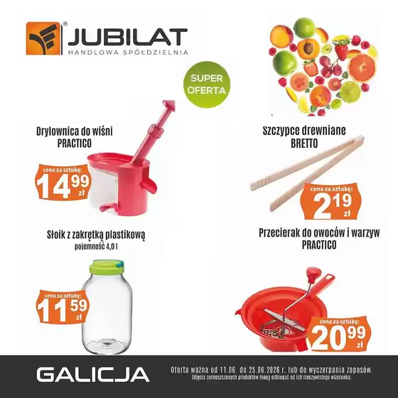 Katalog Jubilat w: Śmigiel | Wpadnij sprawdzić super ofertę marki Galicja! | 2026-06-12T00:00:00.000Z - 2026-06-25T00:00:00.000Z