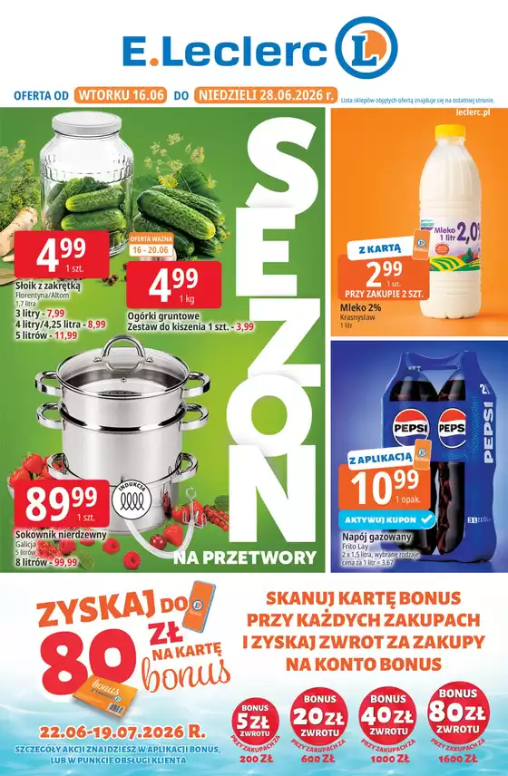 Katalog E.Leclerc w: Żagań | Świetna oferta dla łowców okazji | 2026-06-16T00:00:00.000Z - 2026-07-19T00:00:00.000Z