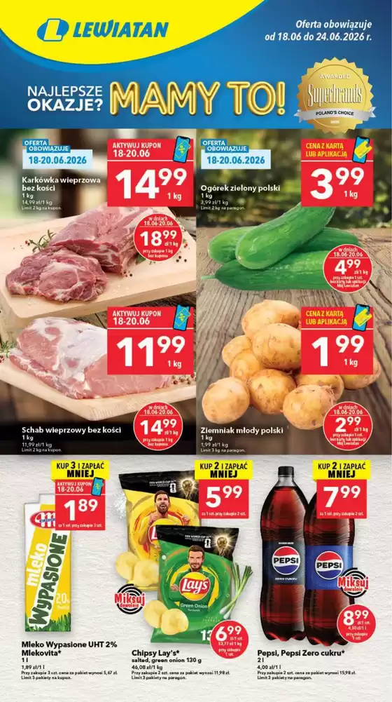 Katalog Lewiatan | Świetne rabaty na wybrane produkty | 2026-06-18T00:00:00.000Z - 2026-06-24T00:00:00.000Z
