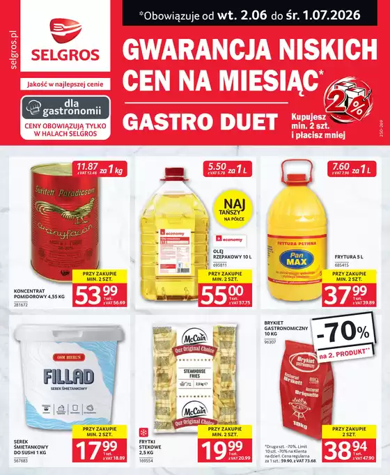 Katalog Selgros w: Olsztyn | Aktualne promocje specjalne | 2026-06-02T00:00:00.000Z - 2026-07-01T00:00:00.000Z