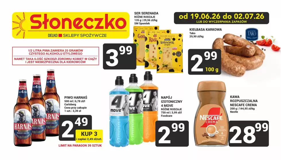 Katalog Słoneczko | Nasze najlepsze oferty dla Ciebie | 2026-06-19T00:00:00.000Z - 2026-07-02T00:00:00.000Z