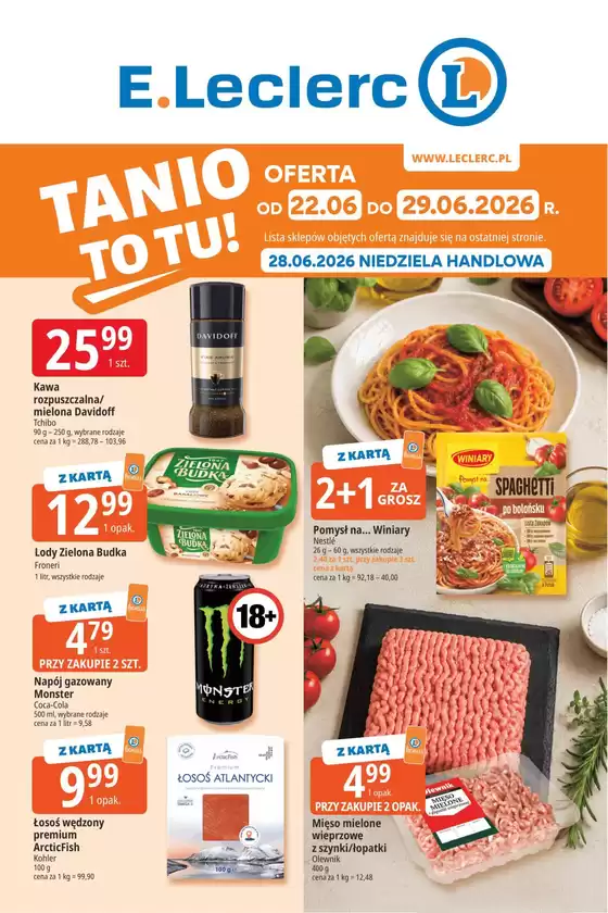 Katalog E.Leclerc w: Wielogóra | Nowe oferty do odkrycia | 2026-06-22T00:00:00.000Z - 2026-06-29T00:00:00.000Z