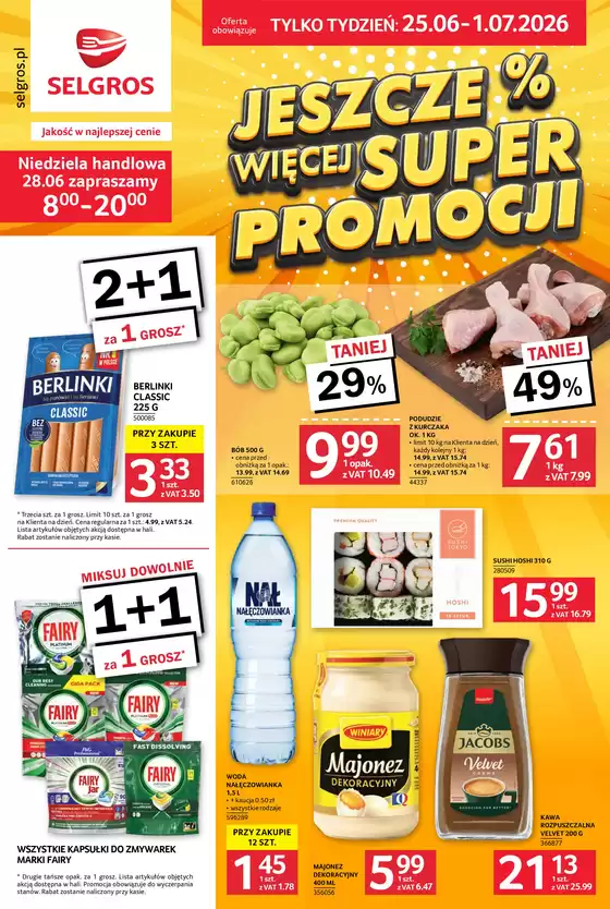 Katalog Selgros | Jeszcze więcej super promocji! | 2026-06-25T00:00:00.000Z - 2026-07-01T00:00:00.000Z