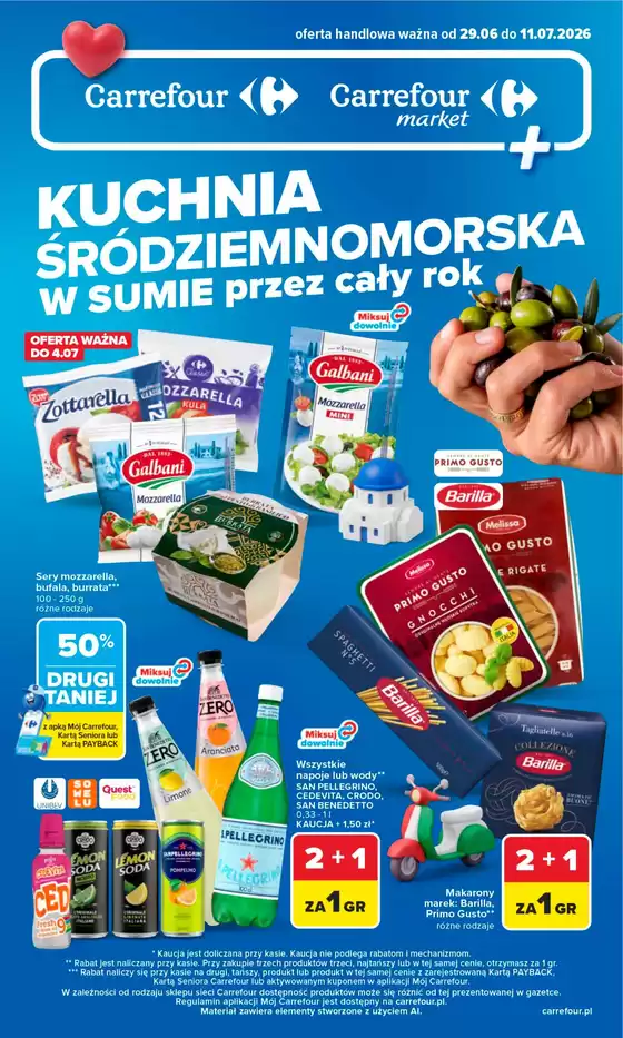 Katalog Carrefour | Gazetka Kuchnia śródziemnomorska w SUMIE przez cały rok | 2026-06-28T00:00:00.000Z - 2026-07-11T00:00:00.000Z